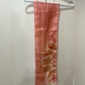 Peach Blush Vintage Lise Tremblay Silk Scarf Tulip Deign Spring